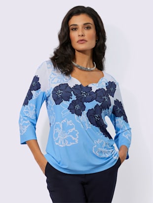 T-shirt imprimé bords arrondis féminins (Image 2)