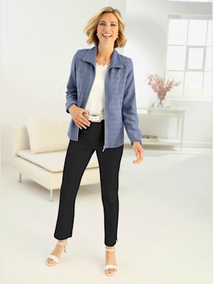 Veste en synthétique imitation cuir velours
