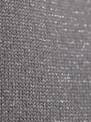Veste en tricot fil argenté brillant couleur argenté
