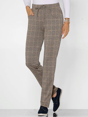 Pantalon en jersey qualité jacquard bicolore (Image 1)