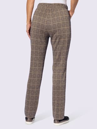 Pantalon en jersey qualité jacquard bicolore (Image 4)