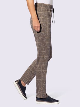 Pantalon en jersey qualité jacquard bicolore (Image 3)