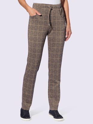 Pantalon en jersey qualité jacquard bicolore (Image 2)