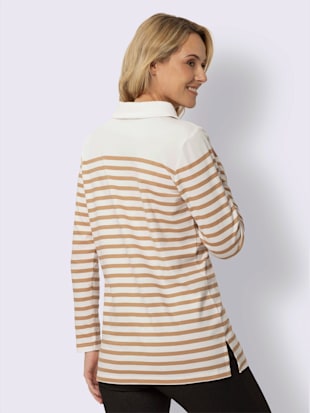 Sweatshirt long col à revers avec glissière (Image 3)