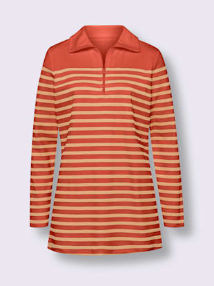 Sweatshirt long col à revers avec glissière (Image 3)