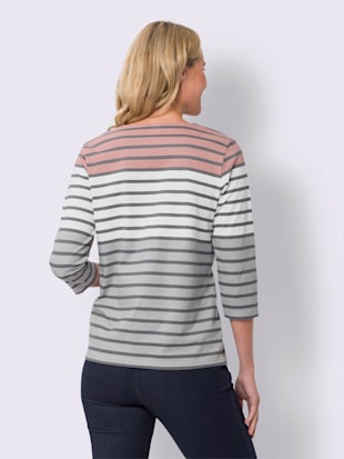 T-shirt rayé joli motif à rayures (Image 3)