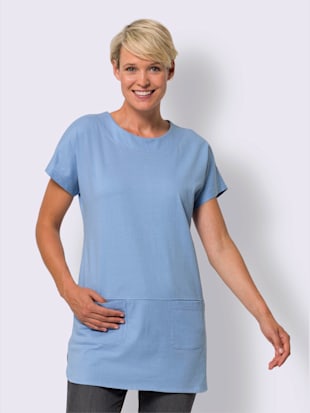 T-shirt long pur coton