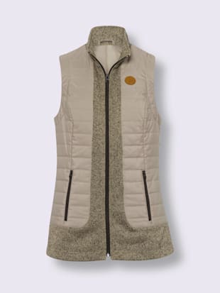 Gilet empiècements en tricot polaire doux (Image 4)