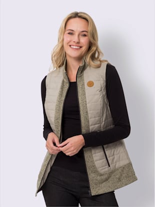 Gilet empiècements en tricot polaire doux (Image 2)