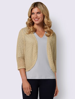 Boléro en tricot motif ajouré léger