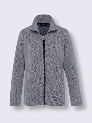 Veste en tricot polaire joli motif losanges