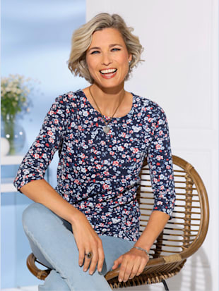 T-shirt à manches 3/4 joli motif floral