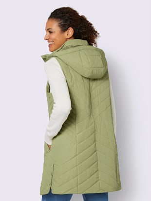 Gilet long capuche amovible