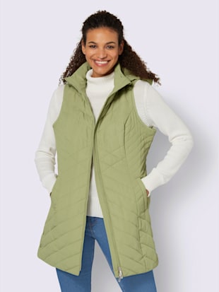 Gilet long capuche amovible