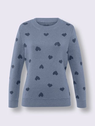 Pull à manches longues motif cœur tendance (Image 3)