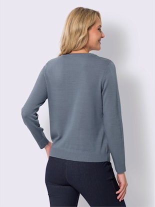 Pull encolure ronde motif cœur tendance (Image 3)
