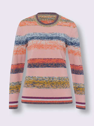 Pull encolure ronde motif rayé moderne (Image 4)