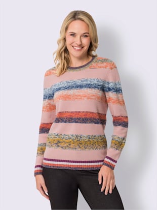 Pull encolure ronde motif rayé moderne (Image 2)