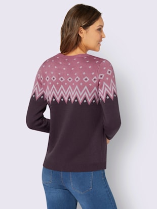 Pull norvégien joli motif norvégien