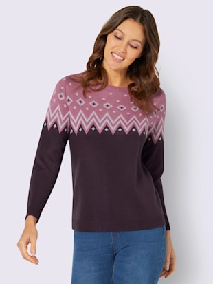 Pull norvégien joli motif norvégien