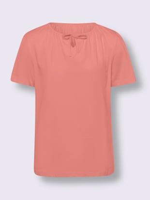 T-shirt fronce légère à l'encolure (Image 4)