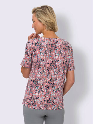 T-shirt à manches courtes fronces et lien à nouer sur l'encolure (Image 2)