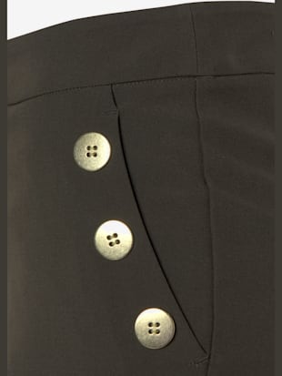 Pantalon plissé bouton coulissant et fermeture à glissière devant
