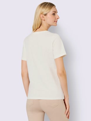 T-shirt à encolure ronde pur coton