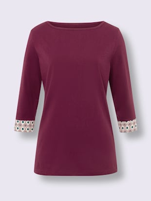 T-shirt à manches 3/4 encolure en u féminine (Image 3)