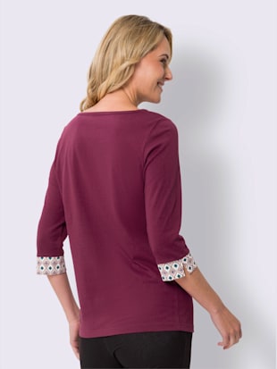 T-shirt à manches 3/4 encolure en u féminine (Image 2)