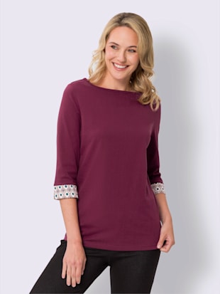 T-shirt à manches 3/4 encolure en u féminine (Image 1)