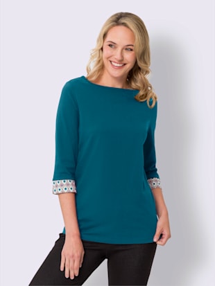 T-shirt à manches 3/4 encolure en u féminine