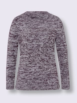 Pull encolure ronde tricot chiné