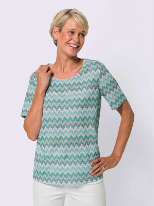 T-shirt à manches courtes imprimé aux coloris harmonieux (Image 1)