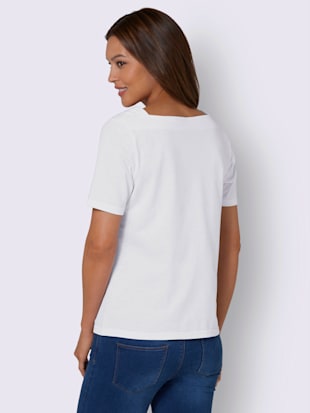 T-shirt à manches courtes encolure en u discrète