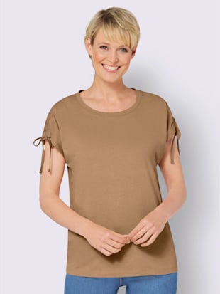 T-shirt à manches courtes coulisse avec lien à nouer aux épaules