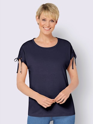 T-shirt à manches courtes coulisse avec lien à nouer aux épaules