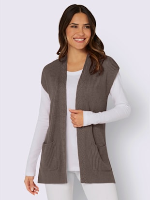 Gilet en tricot poches plaquées