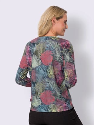 T-shirt à manches longues motif feuilles tropical (Image 3)