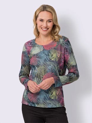 T-shirt à manches longues motif feuilles tropical (Image 2)