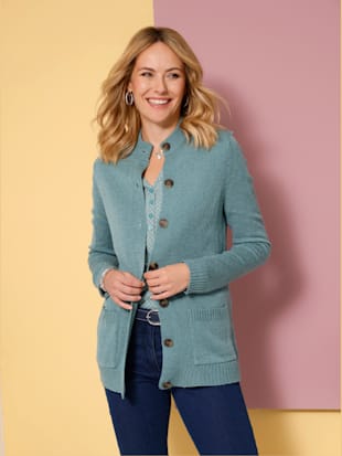Veste longue en tricot qualité bouclé légère (Image 1)