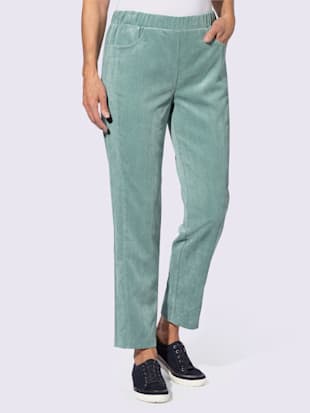 Pantalon velours coutures de séparation affinantes (Image 1)