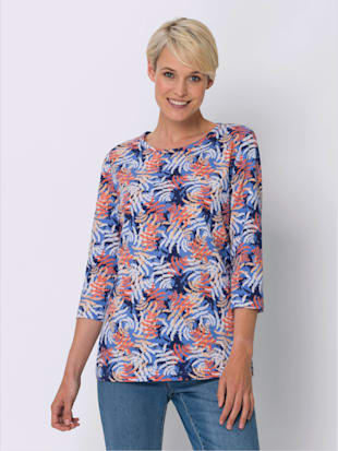 T-shirt à manches 3/4 joli motif feuilles