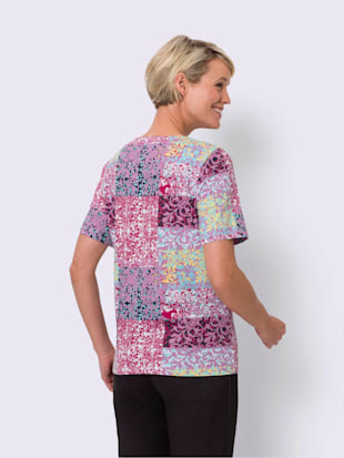 T-shirt à manches courtes motif patchwork