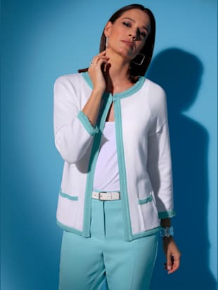 Veste en tricot contrastes décoratifs