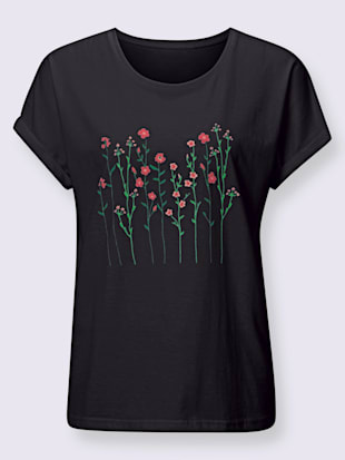 T-shirt à encolure ronde imprimé floral