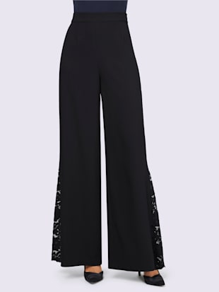 Pantalon Femme à Paillettes - Taille Haute, Jambe Large, Pour Soirée, Club, Bureau élégant