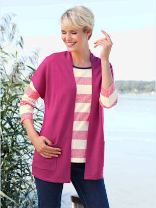Veste en tricot coupe ouverte affinante