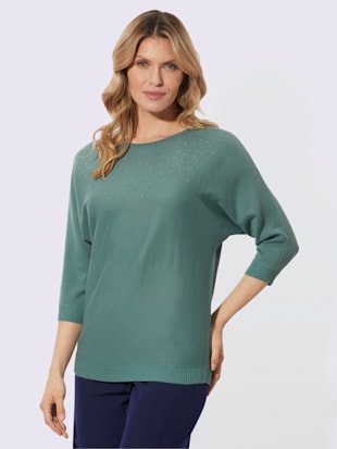 Pull chauve-souris tricoté à l'horizontal (Image 2)