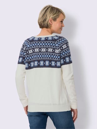 Veste en tricot joli motif norvégien
